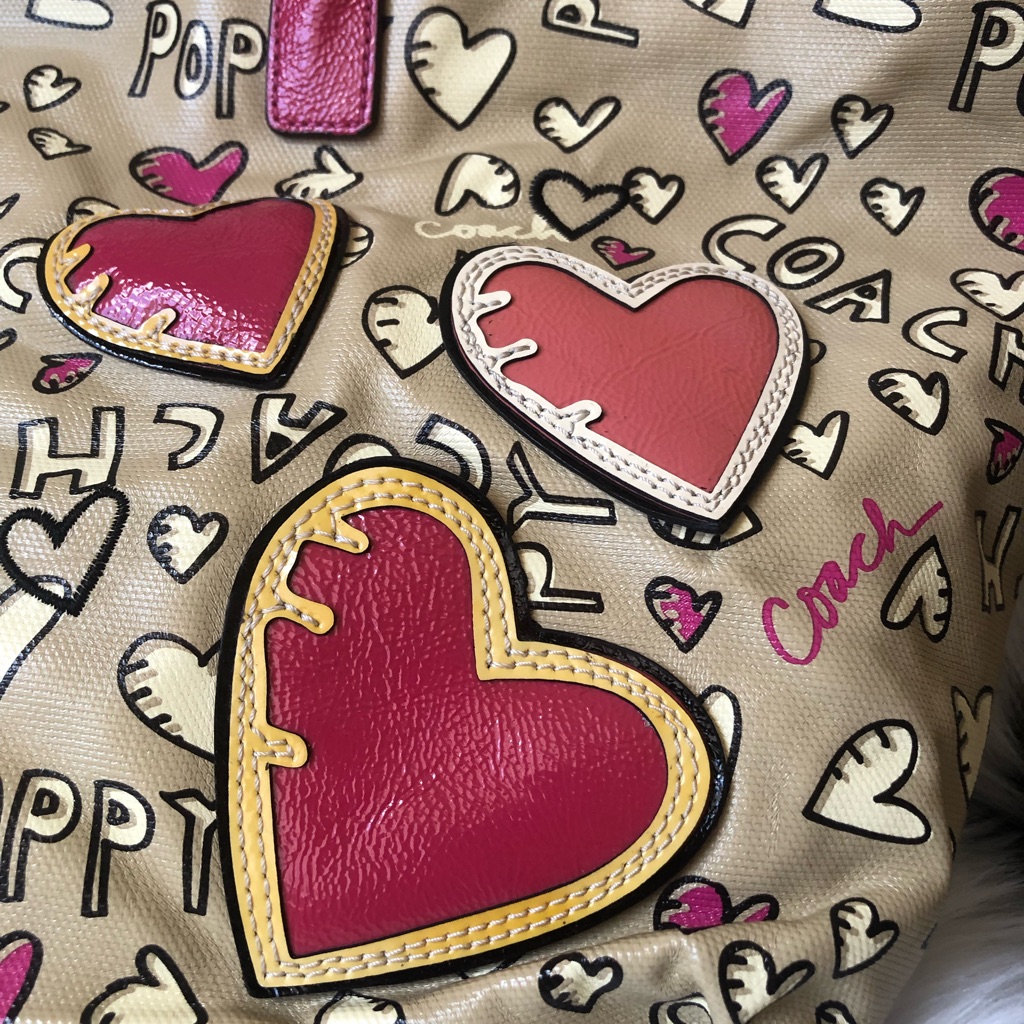 Coach Limited Edition Poppy Heart Tote
